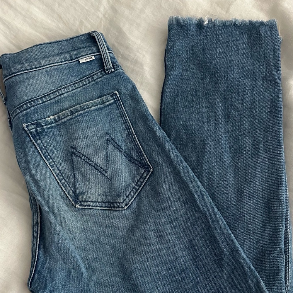 Mother Tomcat Ankle Fray Jeans
